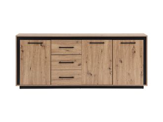 VENTE-UNIQUE.COM Aparador efecto madera color natural claro