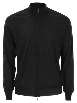Fedeli Favonio Virgin Wool Sweater With Full Zipper