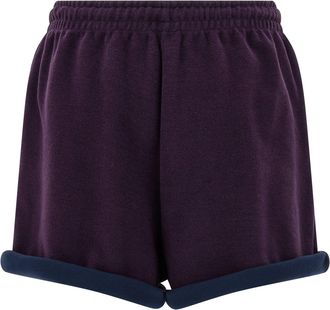 The Attico Womens Purple Cotton Bermuda Shorts