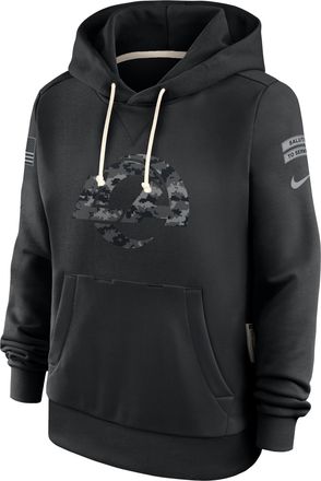 Nike Los Angeles Rams Salute to Service Sideline Nike Womens Dri-FIT NFL Pullover Hoodie in Black | 03C300AA5B-CYB