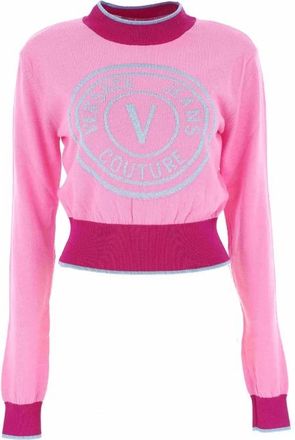 Versace Jeans Couture Hoge Modus Jeans Coltrui - Dames - Coltruien - Roze - S - Truien & Vesten