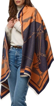Saachi Horse Lover Reversible Print Scarf in Orange at Nordstrom Rack
