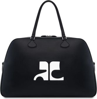Courrèges Heritage leather holdall - unisex - CALFSKIN - One Size - Black