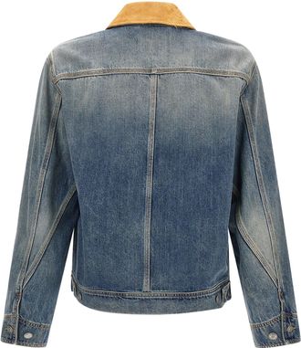 Alexander McQueen Mens Blue Cotton Denim Jacket Clothing