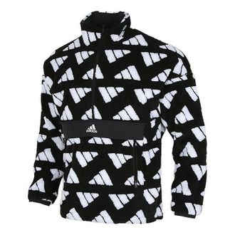 adidas Collar Windproof Warm Sport Training Jacket Mens Black GM4429