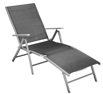 Merxx Gartenliege Alu/Textil, klappbar