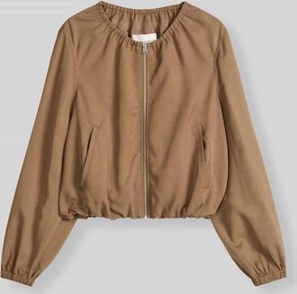 Marc O'Polo Loose Fit Jacke aus Lyocell-Leinen-Mix in Hazel, Gr&ouml;&szlig;e 34