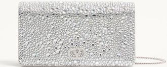 Valentino Garavani Mini Borsa A Tracolla VLogo Signature Con Ricamo Sparkling Donna CRYSTAL UNI