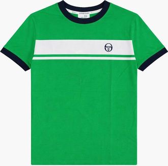 Sergio Tacchini Mens Sergio Tacchini Master T-Shirt Fern Green/White/Maritime Blue - Size: 46