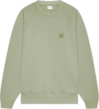 Filling Pieces Hoodies & sweatvesten, Heren, Groen, XL, Katoen, Sweatshirt Geborduurde Knoop