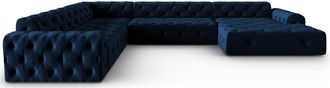 BLOOMINGLOFT 6-Sitzer Design Panorama Sofa Artemis mit langer Seite links