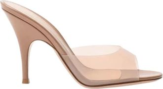 Gianvito Rossi Shoes Sandal - female - Gianvito Rossi - Heeled Mules - Beige - 7 UK - Shoes