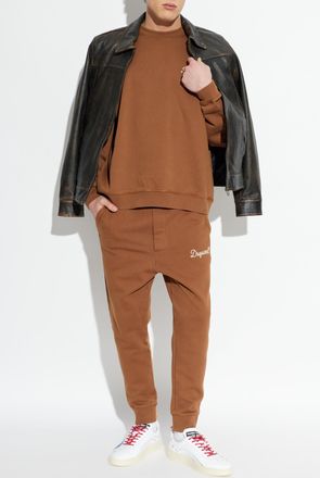 Dsquared2 Sweatshirt With Embroidered Logo, Mens, Brown