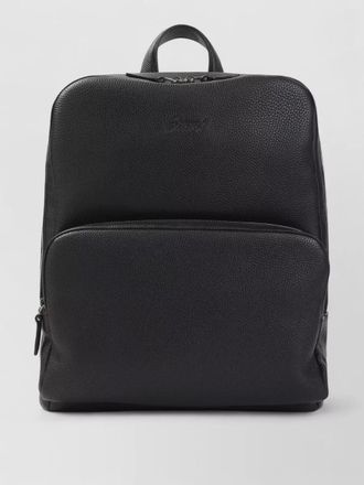 Brioni leather zip around backpack