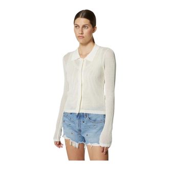 Silvian Heach Cardigan in maglia con colletto - - Knitwear - Donna - Bianco - M