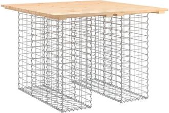 vidaXL Vidaxl - Garden Bench Gabion Design 100x102x72 cm Solid Wood Pine