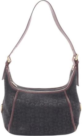 Celine Pre-owned Shoulder Bags, female, Black, Size: ONE SIZE Pre-owned Suede Leather Shoulder Bag (C Macadam)