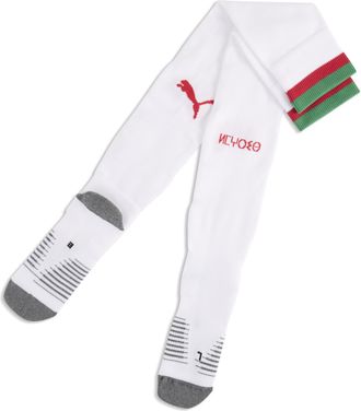 Puma Calzettoni da calcio a righe Marocco 2026 da uomo, Abbigliamento, Bianco, 35-38