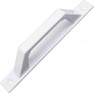 OEM Maniglia Destra In Alluminio Bianco Per Porte Scorrevoli O A Battente - 198 X 25 X 40 Mm, Design Ergonomico E Moderno