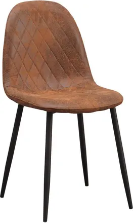 Regalos Miguel Sillas Comedor - Silla Black Teok Polipiel - Diamante Caf&eacute;