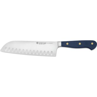 W&uuml;sthof Classic 7-Inch Hollow Edge Santoku in Blue at Nordstrom
