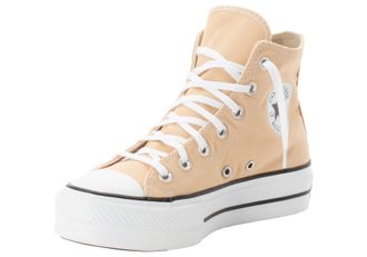 Converse Sneaker CONVERSE CHUCK TAYLOR ALL STAR LIFT PLATFORM, Damen, Gr. 39,5, weiss (coastal dune, wei&szlig;, schwarz), Textil, Schuhe Sneaker