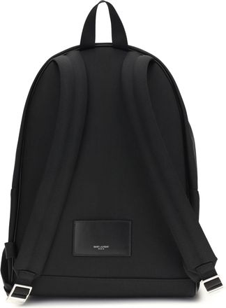 Saint Laurent Mens City Backpack Leather And Nylon Nero-Nero-Nero-Nero Backpacks Nero/nero/nero/nero
