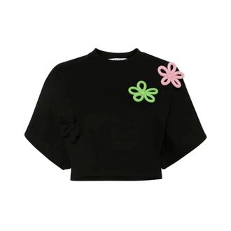 Msgm Msgm, Dames, Tops, Zwart, Maat: XL Katoen