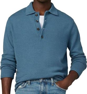 Joe's Merino Sweater Polo Shirt In Bluefin