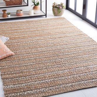 Safavieh Natural Fiber Machine Made Area rug, Olive / Natural Bohemian Style Easy Care