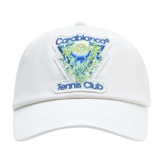 Casablanca A-SP26-HAT-002-01 Cotton Baseball Cap - White