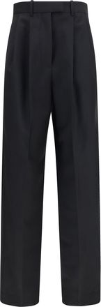Givenchy Womens Trousers Double-Pleat Wool-Mohair Black Wool (ovis Aries)