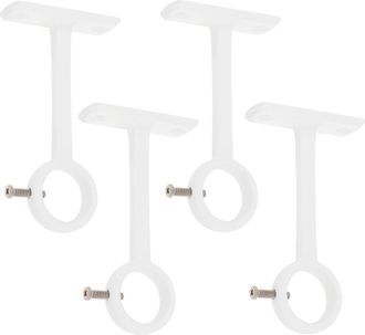 OEM Soportes Para Barras De Cortina, 4 Piezas, Soporte De Aluminio Para Barras De Cortina De Techo De 20 Mm A 25 Mm, Accesorio Para Barras De Cortina De T