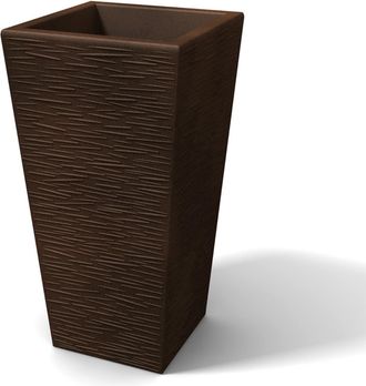 KLORIS Kloris - Maceta Moderna De Resina Rectangular Mod. Egizio Rustico H 90 Bronce