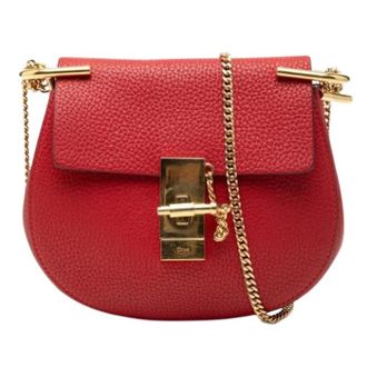 Chlo&eacute; Pre-owned Cross Body Bags, female, Red, Size: ONE SIZE Pre-owned The Drew Crossbody Bag
