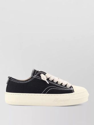Represent canvas rubber sneakers contrasting stitching toe