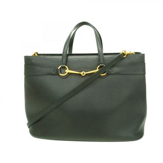 Gucci Black Leather Tote Bag (Pre-Owned)