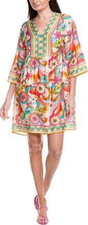 Johnny Was Barbara Silk-Blend Mini Dress