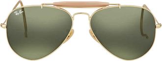 Ray-Ban Outdoorsman Green Classic G-15 Aviator Unisex Sunglasses RB3030 L0216 58