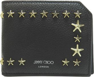 Jimmy Choo London Black Leather Wallet (Bi-Fold) (Pre-Owned)