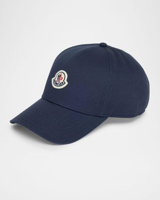 ハット MONCLER Cotton gabardine baseball cap Light Beige Cotton Gabardine Baseball Cap - Hats & Beanies