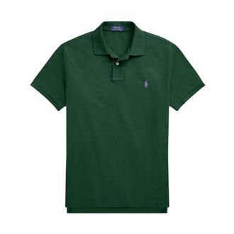 Polo Ralph Lauren Tops, Heren, Groen, S, Katoen, Slim Fit Mesh Polo