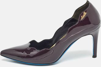 Loriblu Dark Brown Patent Leather Pointed Toe Pumps