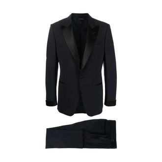 Tom Ford Wool Tuxedo With Contrasting Profiles