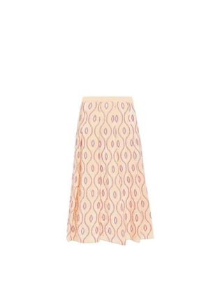Marni Belted cutout metallic embroidered taffeta skirt Size M