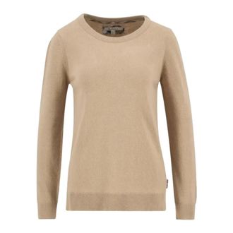 Barbour T-Shirts - Dames - Ronde hals truien - Beige - L - Katoen - Truien & Vesten