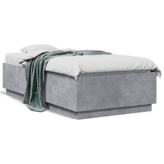 Berkfield Home Bed Frame without Mattress Concrete Grey 90x190 cm Single