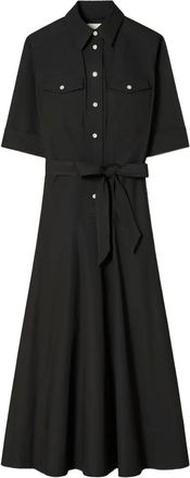 Tory Burch Abito con cintura e tasche - Verde