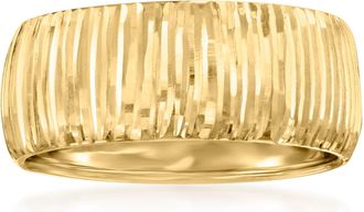 Canaria Canaria Italian 10kt Yellow Gold Diamond-Cut Ring