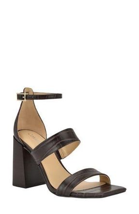 Calvin Klein Sheryl Ankle Strap Sandal in Dark Brown at Nordstrom Rack, Size 8.5